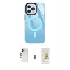 MARSİLYAN™- iPhone 12 Pro Max Kılıf Doruk Prime - Siyah Mat Seramik Nano Ekran Koruyucu + Shine Kamera Lens - GD
