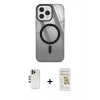 MARSİLYAN™- iPhone 12 Pro Max Kılıf Doruk Prime - Siyah Mat Seramik Nano Ekran Koruyucu + Shine Kamera Lens - GD