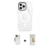 MARSİLYAN™- iPhone 12 Pro Max Kılıf Doruk Prime - Siyah Mat Seramik Nano Ekran Koruyucu + Shine Kamera Lens - GD