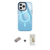 MARSİLYAN™- iPhone 12 Pro Max Kılıf Doruk Prime - Siyah Mat Seramik Nano Ekran Koruyucu + Shine Kamera Lens Koruma Cam - SABE