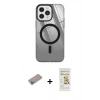 MARSİLYAN™- iPhone 12 Pro Max Kılıf Doruk Prime - Siyah Mat Seramik Nano Ekran Koruyucu + Shine Kamera Lens Koruma Cam - SABE