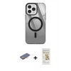 MARSİLYAN™- iPhone 12 Pro Max Kılıf Doruk Prime - Siyah Mat Seramik Nano Ekran Koruyucu + Renkli Kamera Lens Koruma Cam - TU