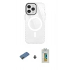 MARSİLYAN™- iPhone 12 Pro Max Kılıf Doruk Prime - Siyah Polymer Nano Ekran Koruyucu + Shine Kamera Lens Koruma Cam - GD