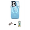 MARSİLYAN™- iPhone 12 Pro Max Kılıf Doruk Prime - Siyah Polymer Nano Ekran Koruyucu + Shine Kamera Lens Koruma Cam - SABE
