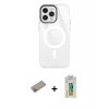 MARSİLYAN™- iPhone 12 Pro Max Kılıf Doruk Prime - Siyah Polymer Nano Ekran Koruyucu + Shine Kamera Lens Koruma Cam - SABE