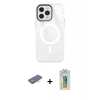 MARSİLYAN™- iPhone 12 Pro Max Kılıf Doruk Prime - Siyah Polymer Nano Ekran Koruyucu + Renkli Kamera Lens Koruma Cam - TU