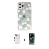 MARSİLYAN™- iPhone 12 Pro Max Kılıf Eksen Asil Prime - Şeffaf 360 Full Body Arka Koruyucu + Shine Kamera Lens - GD