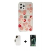 MARSİLYAN™- iPhone 12 Pro Max Kılıf Eksen Asil Prime - Şeffaf 360 Full Body Arka Koruyucu + Shine Kamera Lens - GD