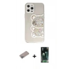 MARSİLYAN™- iPhone 12 Pro Max Kılıf Eksen Asil Prime - Şeffaf 360 Full Body Arka Koruyucu + Shine Kamera Lens Koruma Cam - SABE