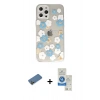 MARSİLYAN™- iPhone 12 Pro Max Kılıf Eksen Asil Prime - Şeffaf Royal Nano Ekran Koruyucu + Gold Shine Kamera Lens Koruma Cam