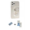 MARSİLYAN™- iPhone 12 Pro Max Kılıf Eksen Asil Prime - Şeffaf Royal Nano Ekran Koruyucu + Shine Kamera Lens Koruma Cam - GS