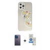 MARSİLYAN™- iPhone 12 Pro Max Kılıf Eksen Asil Prime - Şeffaf Royal Nano Ekran Koruyucu + Neon Fosforlu Kamera Lens - MI
