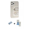 MARSİLYAN™- iPhone 12 Pro Max Kılıf Eksen Asil Prime - Şeffaf Royal Nano Ekran Koruyucu + Shine Kamera Lens Koruma Cam - MI