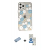 MARSİLYAN™- iPhone 12 Pro Max Kılıf Eksen Asil Prime - Şeffaf Royal Nano Ekran Koruyucu + Shine Kamera Lens Koruma Cam - MI