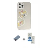 MARSİLYAN™- iPhone 12 Pro Max Kılıf Eksen Asil Prime - Şeffaf Royal Nano Ekran Koruyucu + Metal Kamera Lens Koruma Cam - KI