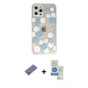 MARSİLYAN™- iPhone 12 Pro Max Kılıf Eksen Asil Prime - Şeffaf Royal Nano Ekran Koruyucu + Metal Kamera Lens Koruma Cam - GD