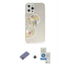 MARSİLYAN™- iPhone 12 Pro Max Kılıf Eksen Asil Prime - Şeffaf Royal Nano Ekran Koruyucu + Metal Kamera Lens Koruma Cam - GD