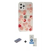 MARSİLYAN™- iPhone 12 Pro Max Kılıf Eksen Asil Prime - Şeffaf Royal Nano Ekran Koruyucu + Renkli Kamera Lens Koruma Cam - PE