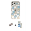 MARSİLYAN™- iPhone 12 Pro Max Kılıf Eksen Asil Prime - Şeffaf Royal Nano Ekran Koruyucu + Shine Kamera Lens Koruma Cam - SABE
