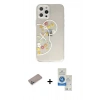 MARSİLYAN™- iPhone 12 Pro Max Kılıf Eksen Asil Prime - Şeffaf Royal Nano Ekran Koruyucu + Shine Kamera Lens Koruma Cam - SABE