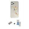 MARSİLYAN™- iPhone 12 Pro Max Kılıf Eksen Asil Prime - Şeffaf Royal Nano Ekran Koruyucu + Shine Kamera Lens Koruma Cam - SABE