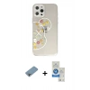 MARSİLYAN™- iPhone 12 Pro Max Kılıf Eksen Asil Prime - Şeffaf Royal Nano Ekran Koruyucu + Shine Kamera Lens Koruma Cam - GI