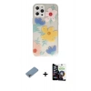 MARSİLYAN™- iPhone 12 Pro Max Kılıf Eksen Asil Prime - Şeffaf Temperli Cam Ekran Koruyucu + Shine Kamera Lens Koruma Cam - GI