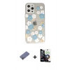 MARSİLYAN™- iPhone 12 Pro Max Kılıf Eksen Asil Prime - Şeffaf Temperli Cam Ekran Koruyucu + Metal Kamera Lens Koruma Cam - GD