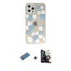 MARSİLYAN™- iPhone 12 Pro Max Kılıf Eksen Asil Prime - Şeffaf Temperli Cam Ekran Koruyucu + Shine Kamera Lens Koruma Cam - GD