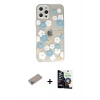 MARSİLYAN™- iPhone 12 Pro Max Kılıf Eksen Asil Prime - Şeffaf Temperli Cam Ekran Koruyucu + Shine Kamera Lens Koruma Cam - SABE