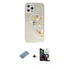 MARSİLYAN™- iPhone 12 Pro Max Kılıf Eksen Asil Prime - Şeffaf Temperli Cam Ekran Koruyucu + Shine Kamera Lens Koruma Cam - GS