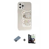 MARSİLYAN™- iPhone 12 Pro Max Kılıf Eksen Asil Prime - Şeffaf Temperli Cam Ekran Koruyucu + Shine Kamera Lens Koruma Cam - SH