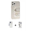 MARSİLYAN™- iPhone 12 Pro Max Kılıf Eksen Asil Prime - Şeffaf Uv Polymer Nano Ekran Koruyucu + Shine Kamera Lens - LT