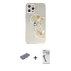 MARSİLYAN™- iPhone 12 Pro Max Kılıf Eksen Asil Prime - Şeffaf Uv Polymer Nano Ekran Koruyucu + Renkli Kamera Lens Koruma Cam - MI