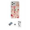 MARSİLYAN™- iPhone 12 Pro Max Kılıf Eksen Asil Prime - Şeffaf Uv Polymer Nano Ekran Koruyucu + Metal Kamera Lens Koruma Cam - KI