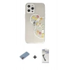 MARSİLYAN™- iPhone 12 Pro Max Kılıf Eksen Asil Prime - Şeffaf Uv Polymer Nano Ekran Koruyucu + Shine Kamera Lens Koruma Cam - PE