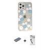 MARSİLYAN™- iPhone 12 Pro Max Kılıf Eksen Asil Prime - Şeffaf Uv Polymer Nano Ekran Koruyucu + Renkli Kamera Lens Koruma Cam - YL