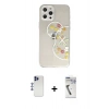 MARSİLYAN™- iPhone 12 Pro Max Kılıf Eksen Asil Prime - Şeffaf Uv Polymer Nano Ekran Koruyucu + Shine Kamera Lens - LT