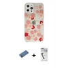 MARSİLYAN™- iPhone 12 Pro Max Kılıf Eksen Asil Prime - Şeffaf Uv Polymer Nano Ekran Koruyucu + Shine Kamera Lens Koruma Cam - GD