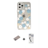 MARSİLYAN™- iPhone 12 Pro Max Kılıf Eksen Asil Prime - Şeffaf Uv Polymer Nano Ekran Koruyucu + Shine Kamera Lens Koruma Cam - SABE