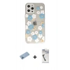 MARSİLYAN™- iPhone 12 Pro Max Kılıf Eksen Asil Prime - Şeffaf Uv Polymer Nano Ekran Koruyucu + Shine Kamera Lens Koruma Cam - MI