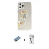MARSİLYAN™- iPhone 12 Pro Max Kılıf Eksen Asil Prime - Şeffaf Uv Polymer Nano Ekran Koruyucu + Shine Kamera Lens Koruma Cam - GS