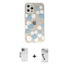 MARSİLYAN™- iPhone 12 Pro Max Kılıf Eksen Asil Prime - Şeffaf Uv Polymer Nano Ekran Koruyucu + Shine Kamera Lens - LT