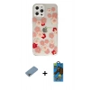 MARSİLYAN™- iPhone 12 Pro Max Kılıf Eksen Asil Prime - Siyah 18D Cam Ekran Koruyucu + Shine Kamera Lens Koruma Cam - GI