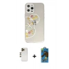 MARSİLYAN™- iPhone 12 Pro Max Kılıf Eksen Asil Prime - Siyah 18D Cam Ekran Koruyucu + Shine Kamera Lens - GD