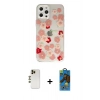 MARSİLYAN™- iPhone 12 Pro Max Kılıf Eksen Asil Prime - Siyah 18D Cam Ekran Koruyucu + Shine Kamera Lens - GD