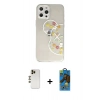 MARSİLYAN™- iPhone 12 Pro Max Kılıf Eksen Asil Prime - Siyah 18D Cam Ekran Koruyucu + Shine Kamera Lens - GD