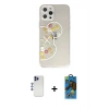 MARSİLYAN™- iPhone 12 Pro Max Kılıf Eksen Asil Prime - Siyah 18D Cam Ekran Koruyucu + Shine Kamera Lens - LT