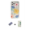 MARSİLYAN™- iPhone 12 Pro Max Kılıf Eksen Asil Prime - Siyah 20D Premium Cam Ekran Koruyucu + Metal Kamera Lens Koruma Cam - GD