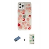 MARSİLYAN™- iPhone 12 Pro Max Kılıf Eksen Asil Prime - Siyah 20D Premium Cam Ekran Koruyucu + Gold Shine Kamera Lens Koruma Cam